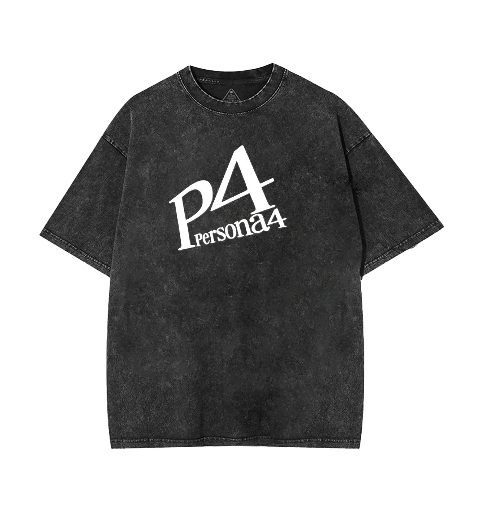 Persona 4 Graphic Black Tees Washed Tee [TPR] - Image 2